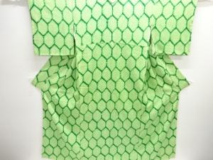 本総絞り亀甲模様小紋着物